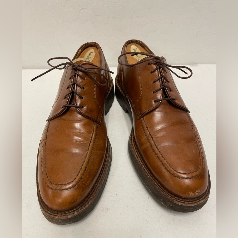 Polo Ralph Lauren Made in Italy Vintage Chunky Leather Derby in Brown Size 9 D